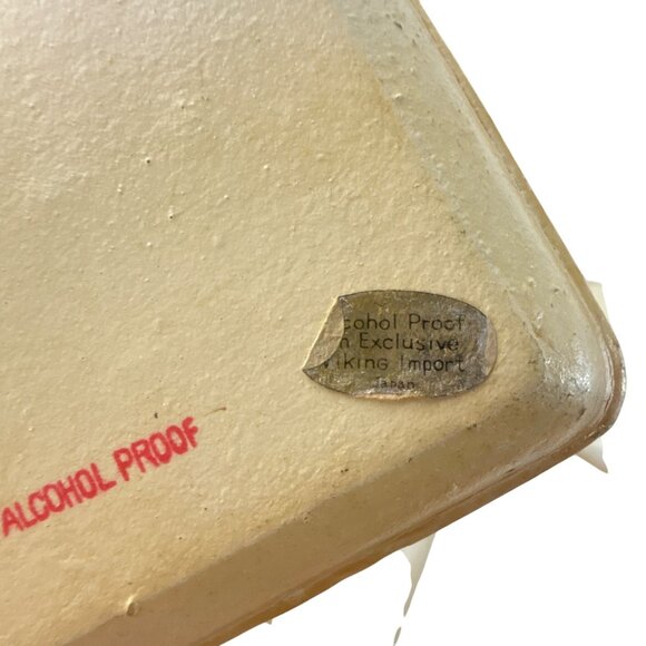 Vintage Viking Import Japan Drink Trays Set Floral Birds Gold Florentine Style - Picture 5 of 15